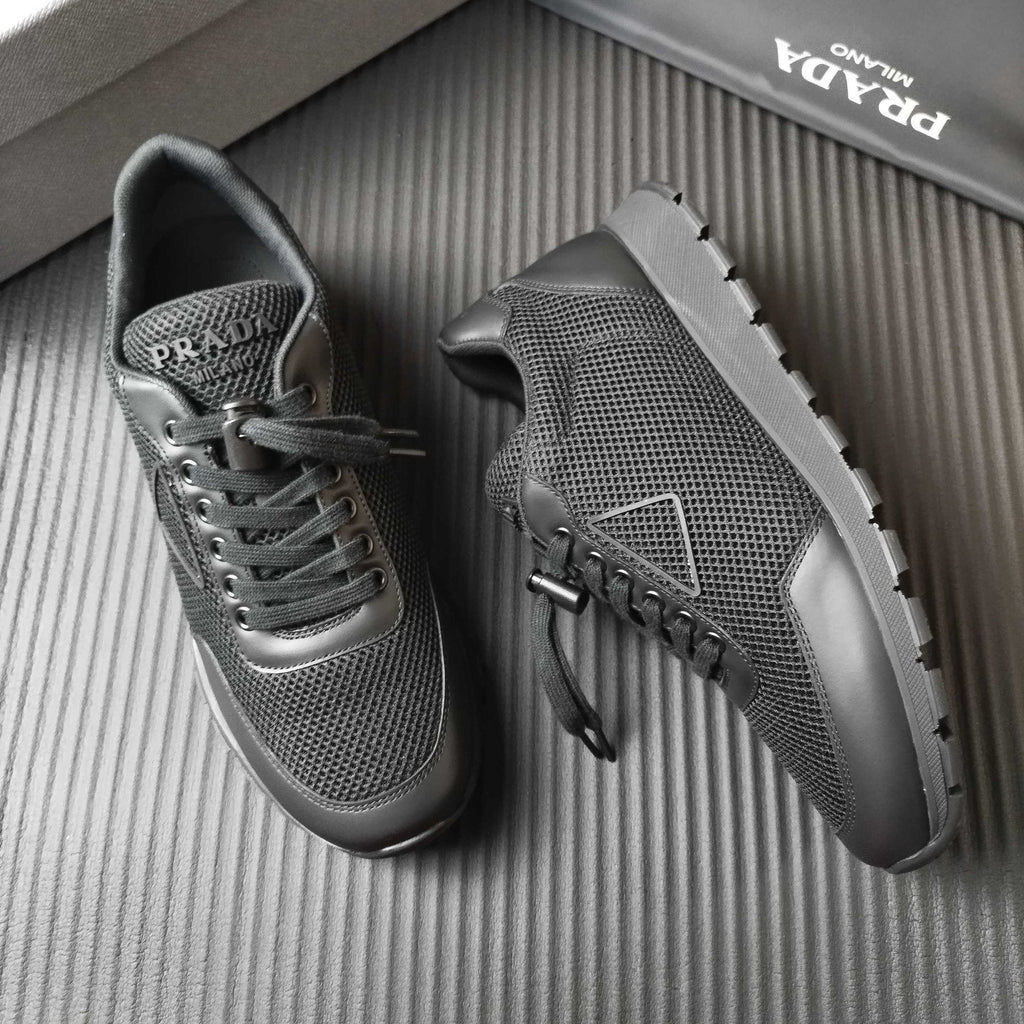 Prada Mesh Low-Top Sneakers - Tonal Rubber Sole