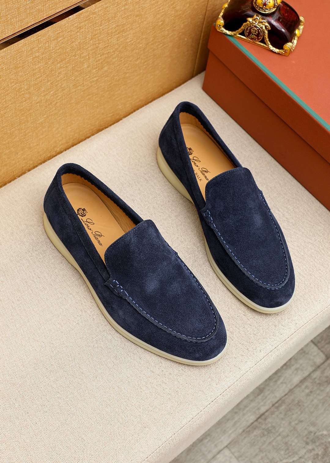 Loro Piana Suede Slip-On Loafers