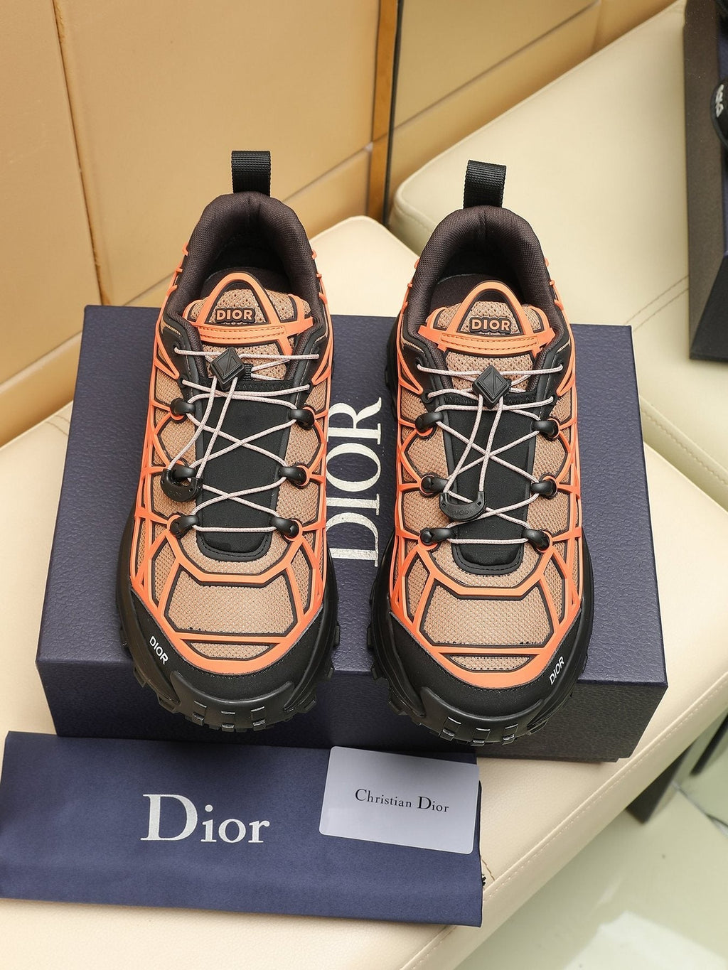Dior B31 Runner White and Light Gray Sneakers