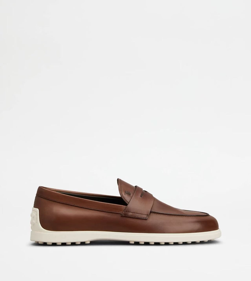 TOD'S Brown Penny Loafers
