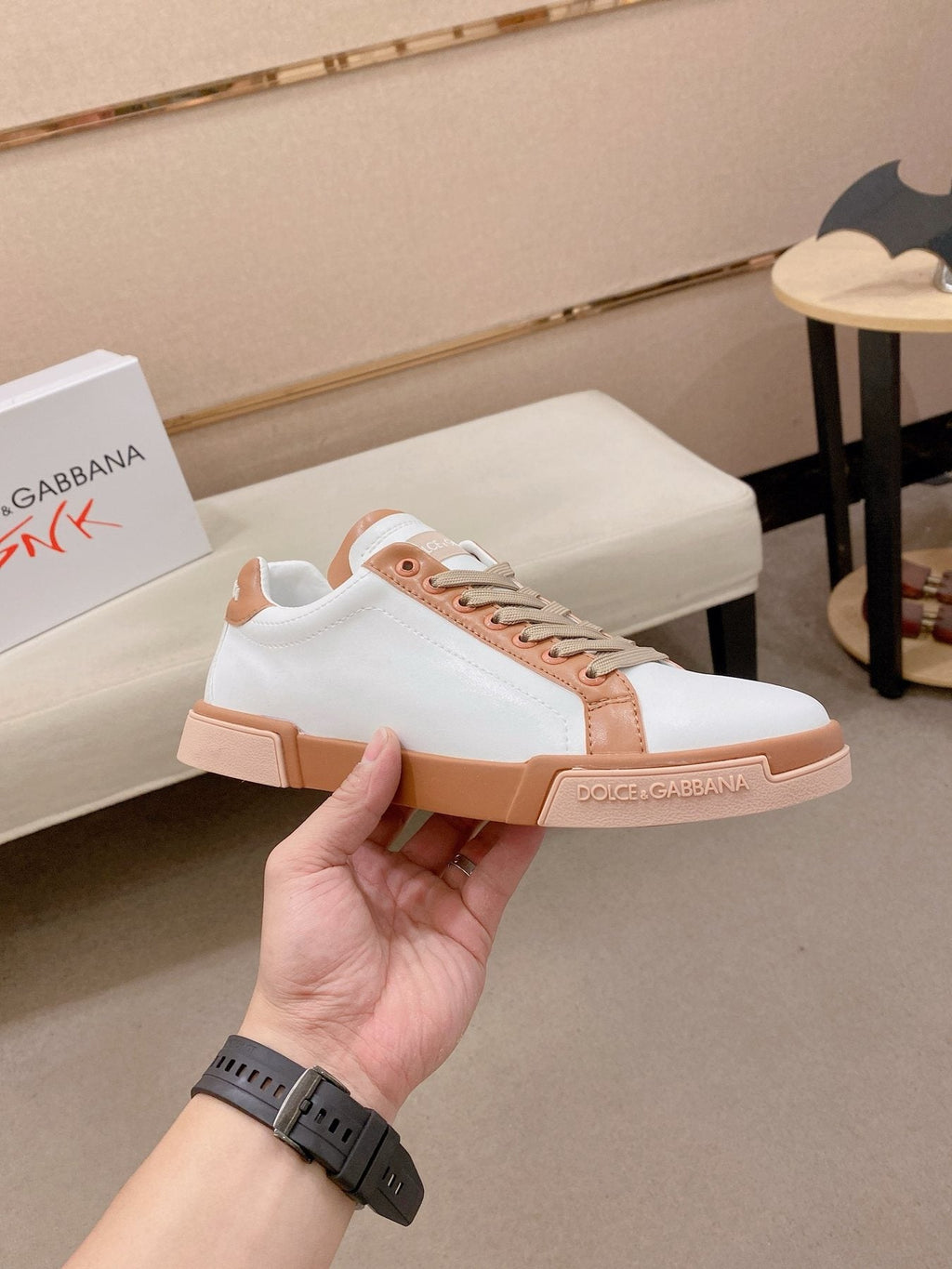 Dolce & Gabbana Low-Top Lace-Up Sneakers - Low-Profile Rubber Sole