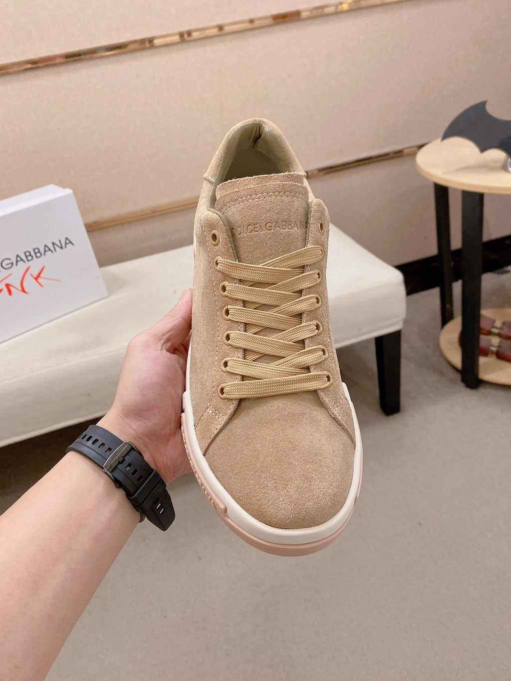 Dolce & Gabbana Low-Top Lace-Up Sneakers - Low-Profile Rubber Sole