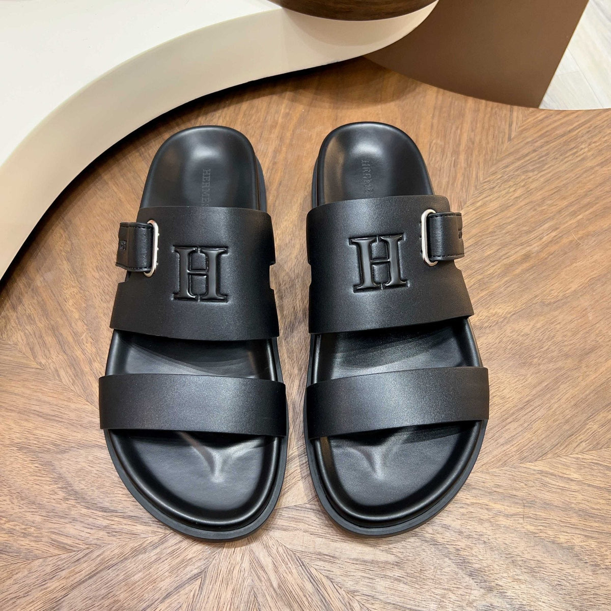Hermès Men's Two-Strap Slide Sandals