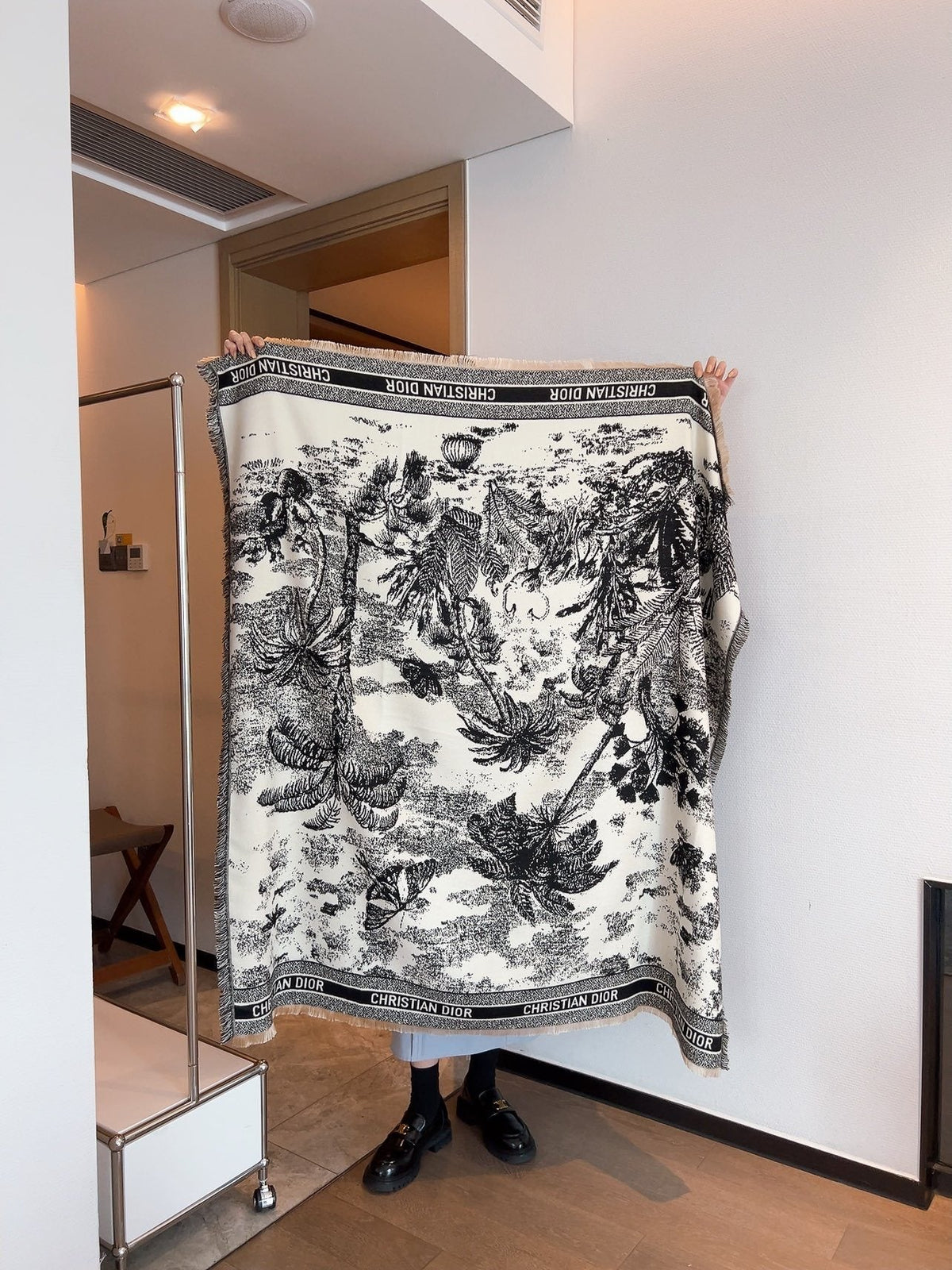 Dior Botanical Print Square Scarf