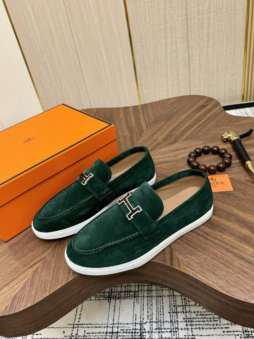 Hermès Hardware-Detail Slip-On Shoes