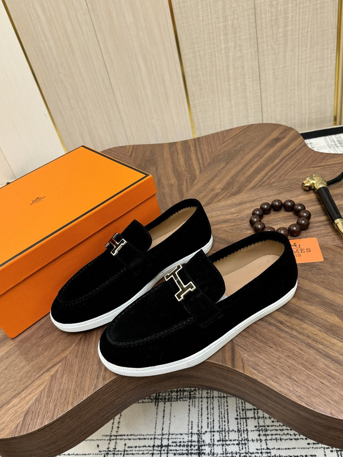 Hermès Hardware-Detail Slip-On Shoes