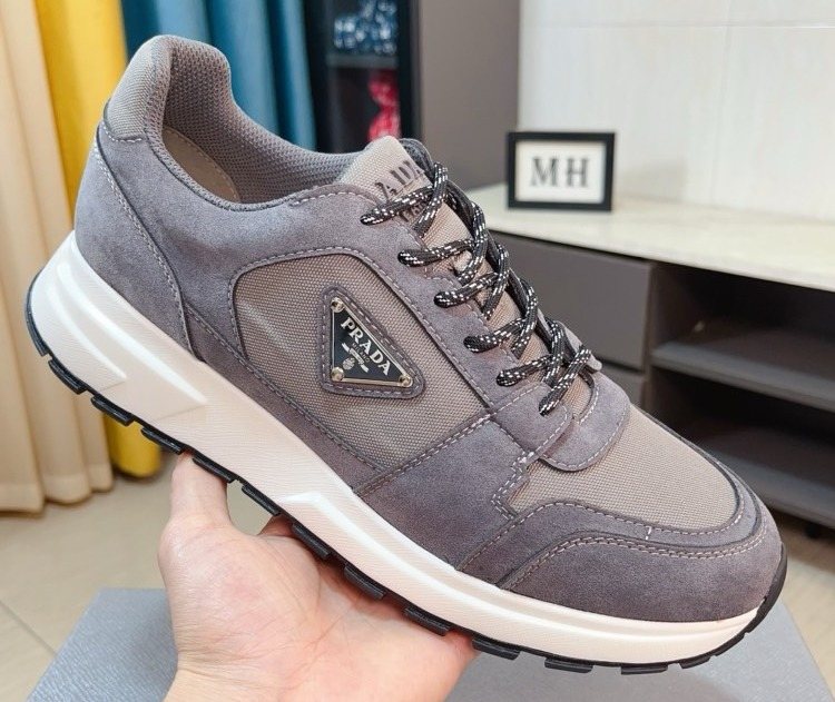 Prada Men's Paneled Low-Top Sneakers