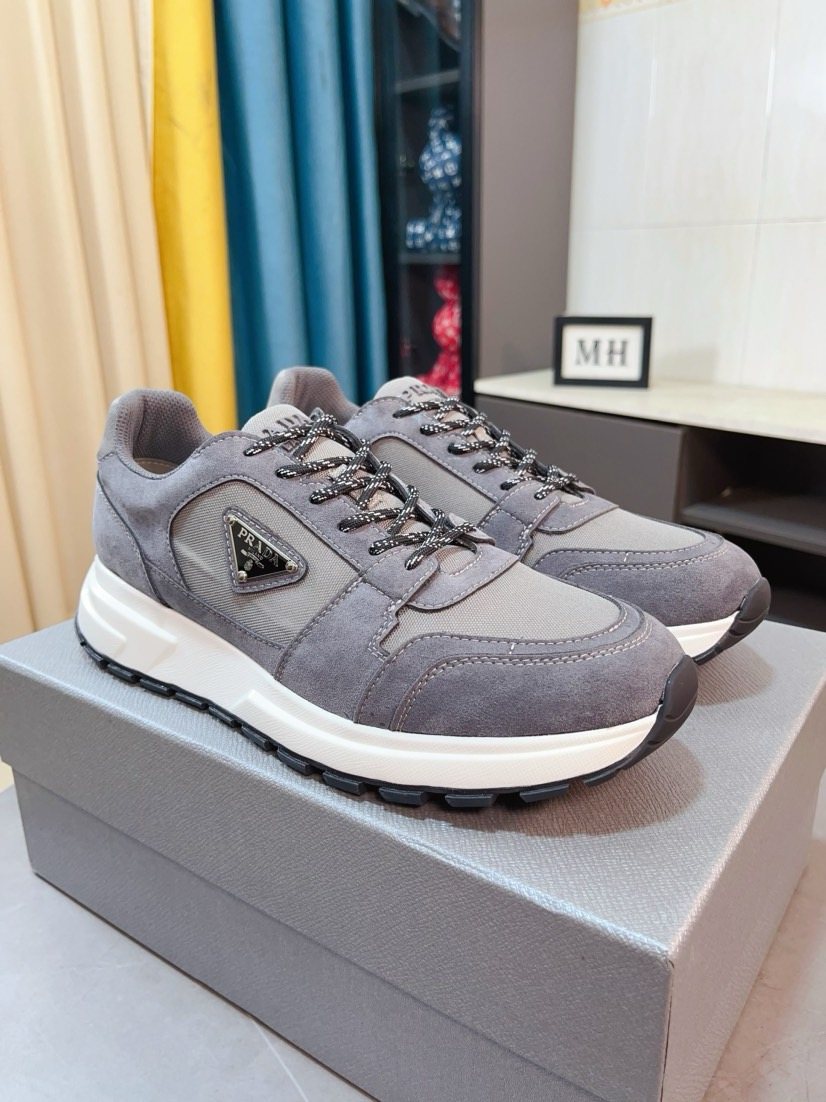 Prada Men's Paneled Low-Top Sneakers