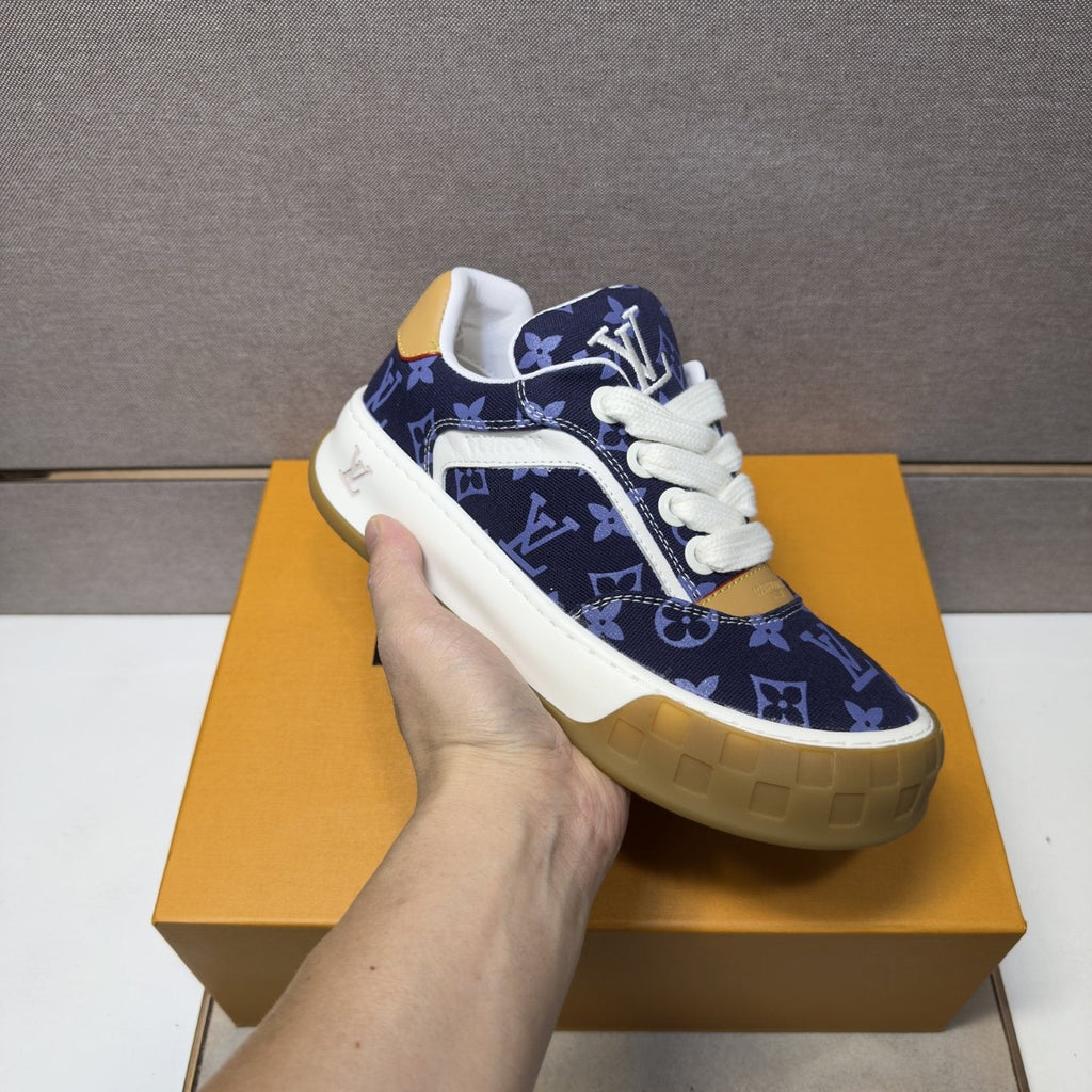 Louis Vuitton Men's Patterned Low-Top Sneakers - Contrast Trim