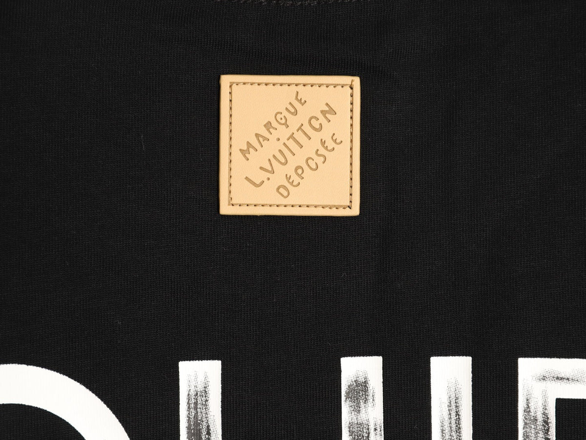 Louis Vuitton L.V.M. and Equipe Lettering Short-Sleeve T-Shirt - Black