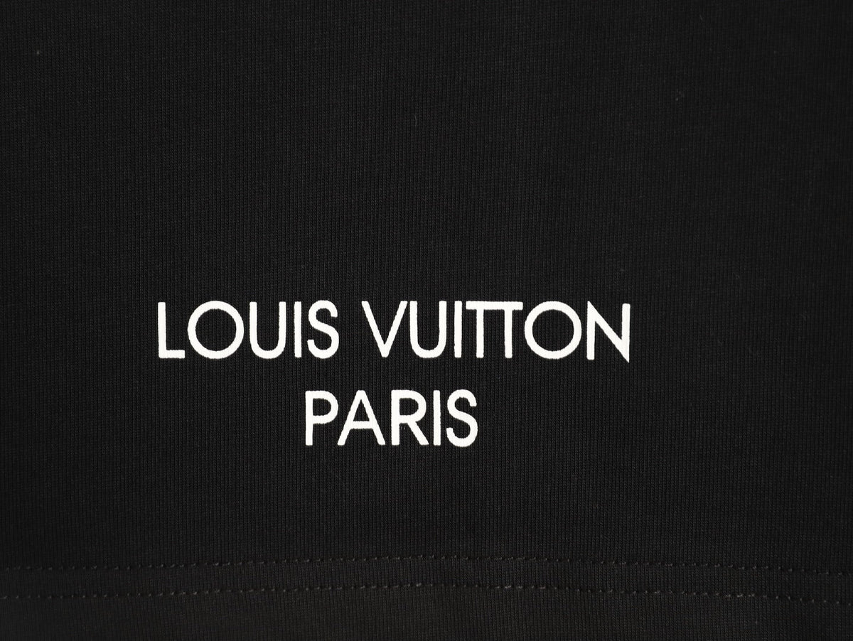 Louis Vuitton L.V.M. and Equipe Lettering Short-Sleeve T-Shirt - Black